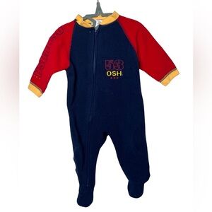 Y2K Oshkosh Fleece Sleeper Zippy Size 12 Months